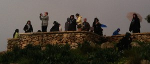 tourists on mt precipice